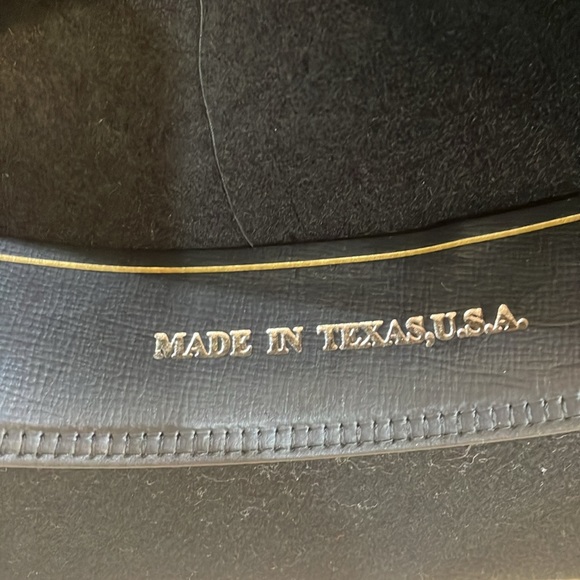 Stallion by Stetson Black Wool Cowboy Hat Unisex Size 7 - Picture 9 of 10